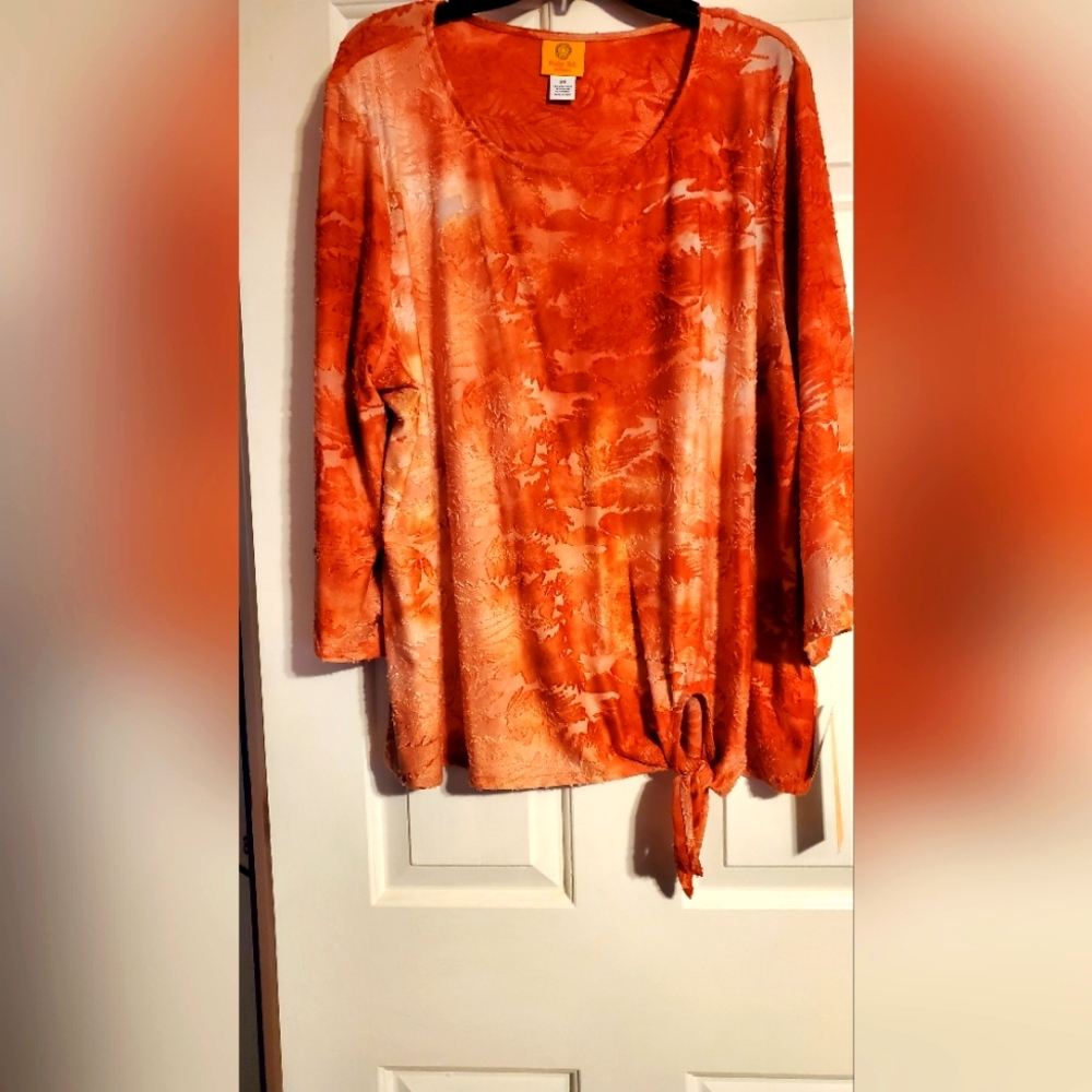 Ruby rd blouse plus size 2x burnt orange color